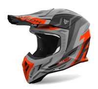 Airoh Aviator Ace 2 Ground, casco cruzado M male Mate Gris Claro/Gris/Naranja Neón