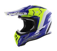 Airoh Aviator Ace 2 MX Casco Tierra - blanco brillante azul amarillo