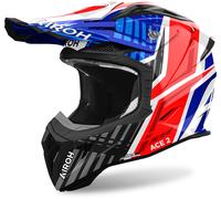 Airoh Aviator Ace 2 Proud Casco de motocross, blanco-rojo-azul, tamaño XL para Hombres