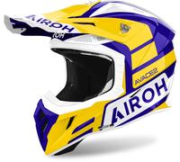 Airoh Aviator Ace 2 Sake Casco de motocross, blanco-azul-amarillo, tamaño L para Hombres