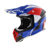Airoh Casco de motocross Aviator Ace 2 Shield Azul/Rojo Brillo Talla M