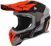 Airoh Aviator Ace 2 Shield Casco de motocross, negro mate/gris/naranja, Talla L (59/60)
