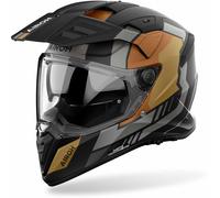 Airoh BADX-X Horn Casco de Enduro, Gris mate/dorado, Talla L (59/60)