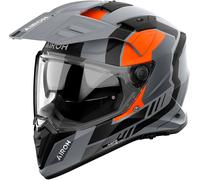 Airoh Bandit Horn, casco de aventura 3XL female Mate Gris/Negro/Naranja