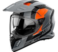 Airoh Bandit Horn, casco de aventura M female Mate Gris/Naranja Neón/Negro