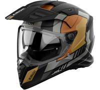 Airoh Bandit Horn, casco de aventura XXL female Mate Negro/Gris/Marrón/Oro