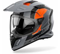 Airoh Bandit Horn Casco de Enduro, Gris mate/naranja, Talla S (55/56)