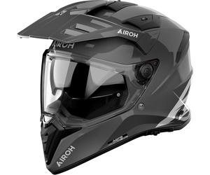 Airoh Bandit Solid, casco de aventura M female Gris Oscuro/Gris Claro