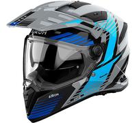 Airoh Bandit Spicy, casco de aventura M female Gris/Azul/Negro