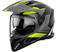 Airoh Bandit Tune, casco de aventura 3XL female Mate Negro/Gris/Amarillo Neón