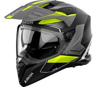 Airoh Bandit Tune, casco de aventura L female Mate Gris/Amarillo Neón/Negro
