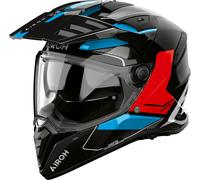 Airoh Bandit Tune, casco de aventura L female Negro/Azul/Rojo
