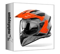 airoh Casco Dual para Moto Bandit bat32 Tune Naranja Gloss Tamano XXXL mototopgun ai64a13111toc