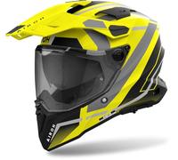 Airoh Commander 2 Mavick Casco de motocross, negro-gris-amarillo, tamaño L para Hombres