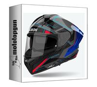 airoh Casco Integral para Moto matryx mxrk18 Rocket Azul Rojo Gloss Tamano XS mototopgun ai47a13111rlc