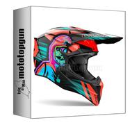airoh casco moto cross wrc32 wraap cyber naranja gloss sz. xl mototopgun