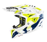 AIROH Cascos Aviator 3 Spin Yellow / Blue Gloss XXL