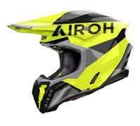 Airoh Twist 3 King Casco de motocross, negro-gris-amarillo, tamaño L para Hombres
