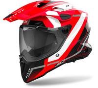 Airoh Commander 2 Mavick Casco de motocross, negro-blanco-rojo, tamaño S para Hombres