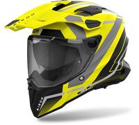 Airoh Commander 2 Mavick Casco de motocross, negro-gris-amarillo, tamaño L