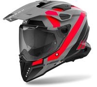 Airoh Commander 2 Mavick Casco de motocross, negro-gris-rojo, tamaño L para Hombres