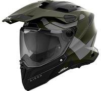 Airoh Commander 2 Reveal, casco de aventura M female Mate Oliva/Gris/Negro