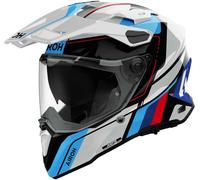 Airoh Commander 2 Skip Casco de motocross, azul/blanco/negro/rojo, Talla XL (61/62)