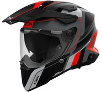 Airoh Commander 2 Skip Casco de motocross, Gris mate/naranja, Talla XL (61/62)
