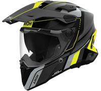 Airoh Commander 2 Skip Casco de motocross, negro mate/gris/amarillo neón, Talla XL (61/62)