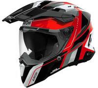 Airoh Commander 2 Skip Casco de motocross, negro-blanco-rojo, tamaño S para Hombres