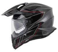 Airoh Commander 2 Carbon Stylish, casco de aventura XL female Negro/Rojo