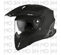 Airoh Commander Casco Moto On-Off Negro Mate Fibra HPC Doble D Visera Trail