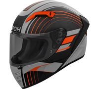 Airoh Connor Achieve, casco integral L male Mate Gris/Negro/Naranja Neón