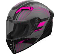 Airoh Connor Achieve, casco integral M male Mate Gris/Negro/Fucsia Neón