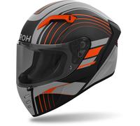 Airoh Connor Achieve Casco, negro mate/gris/naranja, Talla L (59/60)