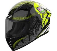 Airoh Connor Gamer, casco integral XS male Negro/Gris/Amarillo Neón