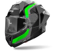 Airoh GP 800 Competition Carbon Casco, negro-gris-verde, tamaño XL para Hombres