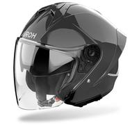 Airoh H 21 Casco a reacción, negro-gris, tamaño L para Hombres
