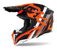 Airoh Aviator 3 Rainbow Carbon Casco de Motocross, rojo, tamaño S para Hombres