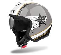 Airoh J110 Command Casco Jet, Gris/Negro/Blanco, Talla XS (53/54)