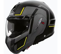 Airoh Mathisse II Genius, casco abatible XXL female Mate Negro/Gris/Amarillo Neón