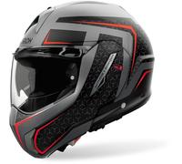 Airoh Mathisse II Magnet Casco, negro/gris/rojo, Talla S (55/56)