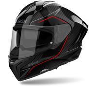 Airoh Matryx Carbon Stylish, casco integral M female Negro/Rojo