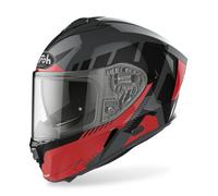 Airoh Spark Rise Casco, negro/gris/rojo, Talla XL (61/62)