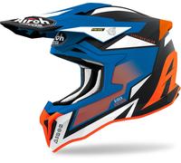 Airoh Strycker Axe Carbon Casco de Motocross, Mate azul, Talla XS (53/54)