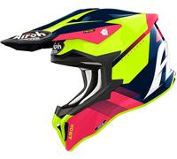 Airoh Strycker Blazer, casco cruzado XXL male Azul/Fucsia/Amarillo Neón