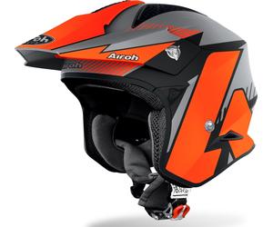 Airoh TRR S Pure Trial Jet Helmet, naranja, tamaño S para Hombres
