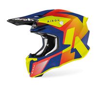 Airoh Twist 2.0 Lift Casco de motocross, amarillo/azul/rojo, Talla S (55/56)
