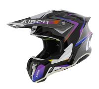 Airoh Twist 3 Hustle, casco de motocross XL female Gris/Negro/Lila