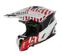 Airoh Twist 3.0 MX Casco Thunder brillo negro blanco rojo